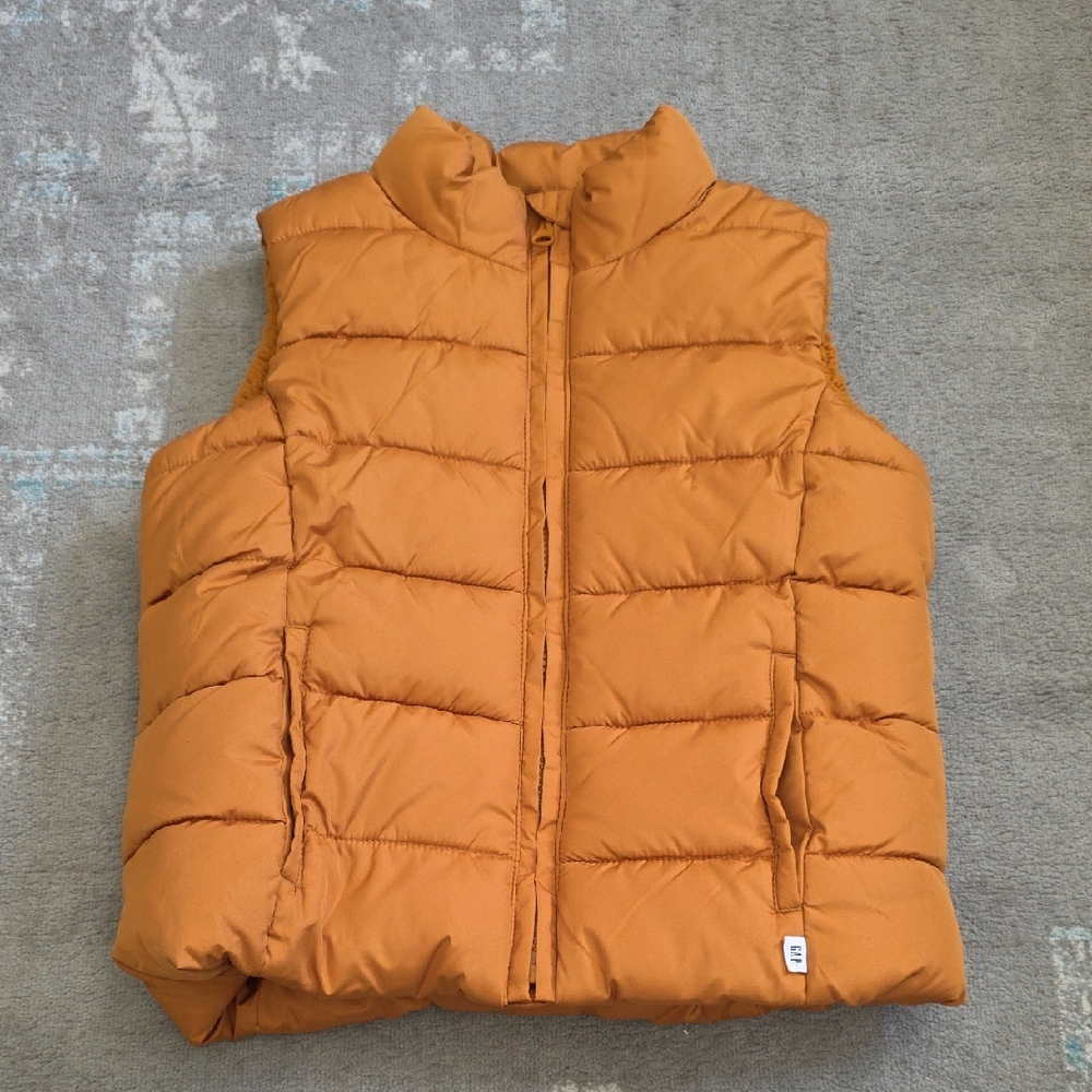 GAP Kids Warm Orange Sherpa Vest